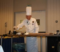 Chef giving 
presentation