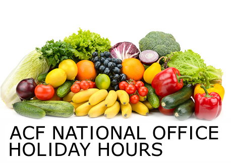 ACF National Office Holiday Hours