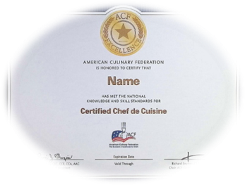 Certified Chef de Cuisine Certificate
