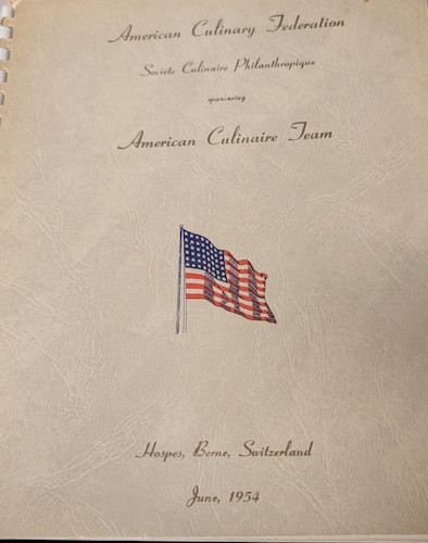 A menu with a flag.