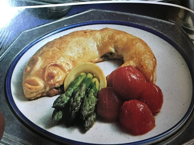 A plate of food on a plate.