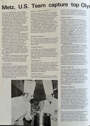 A newspaper article with a couple of chefs.