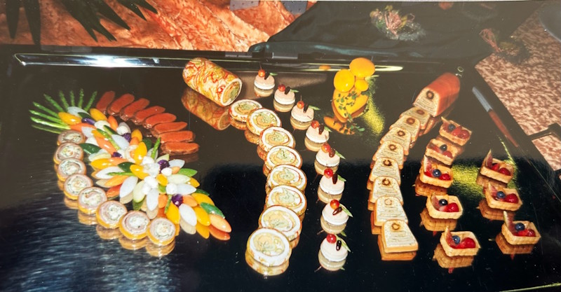 A variety of food on a table.